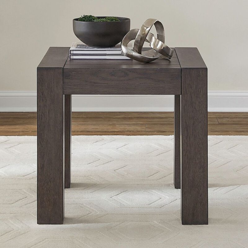 Liberty Furniture Cascade Falls Living Room Square End Table - Satin Espresso image number 1