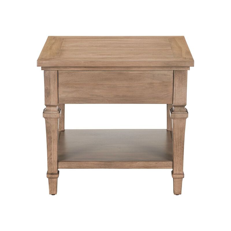 Liberty Furniture Haven Hills End Table for Living Room Traditional - Camel Beige Birch Wood image number 3