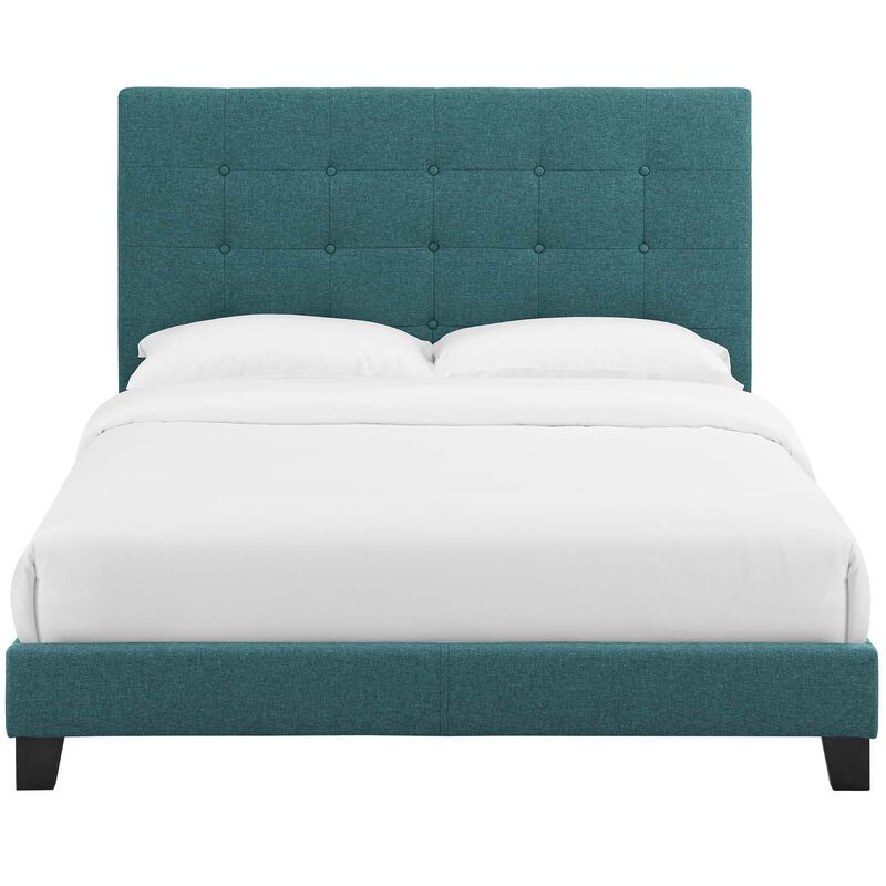 Modway - Melanie Twin Tufted Button Upholstered Fabric Platform Bed