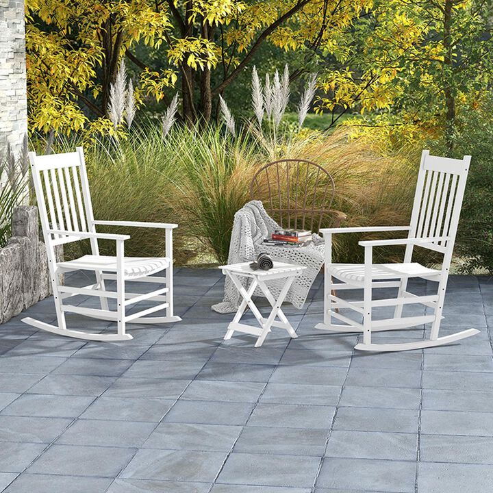 Hivvago 2-Piece Outdoor Rocking Chair Set with Side Table