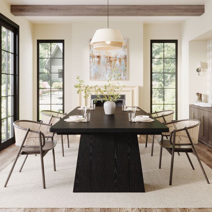 Wooden Farmhouse Dining Table for Kitchen Dining Room and Family Meals