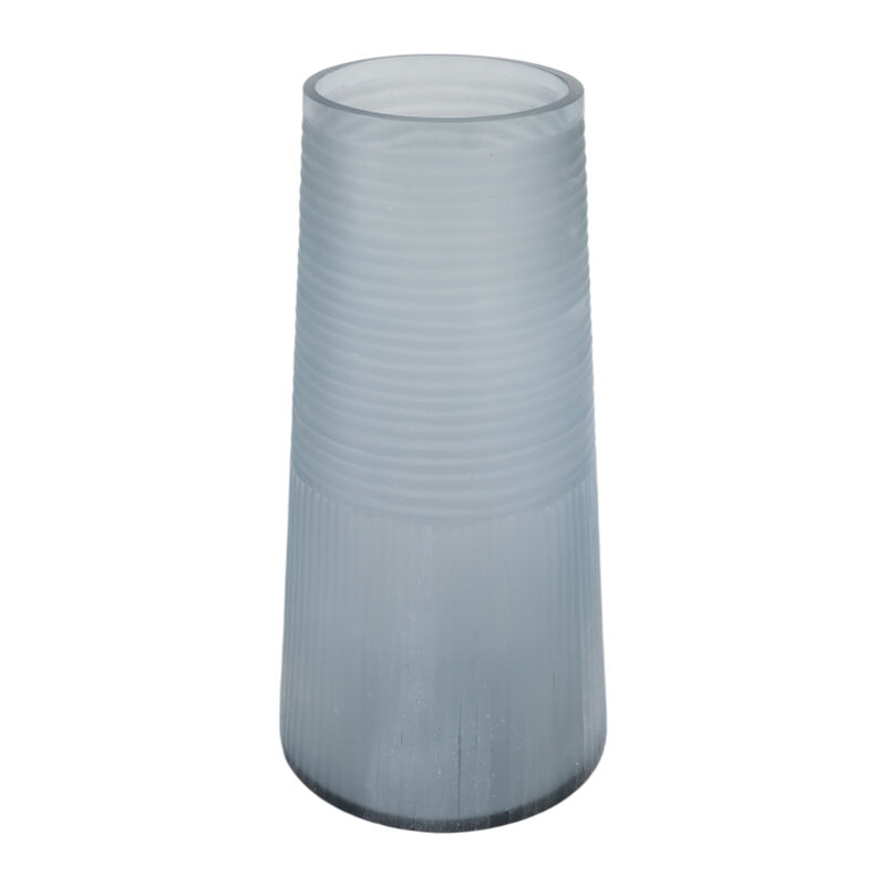 Etched Lines Tapered Vase Blue image number 2