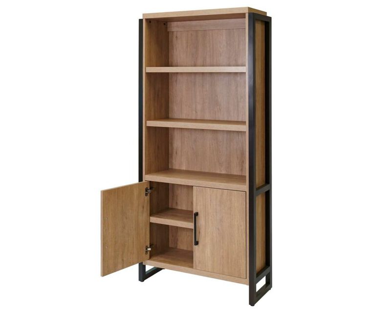 Mason 78" Lower Door Bookcase in Brown