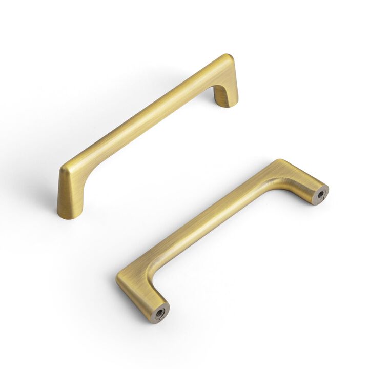 Goo-Ki 6 Pack Brushed Bronze Cabinet pulls,3.8 inch(96mm) Hole Center Zinc Alloy Drawer Pulls,6 Pack