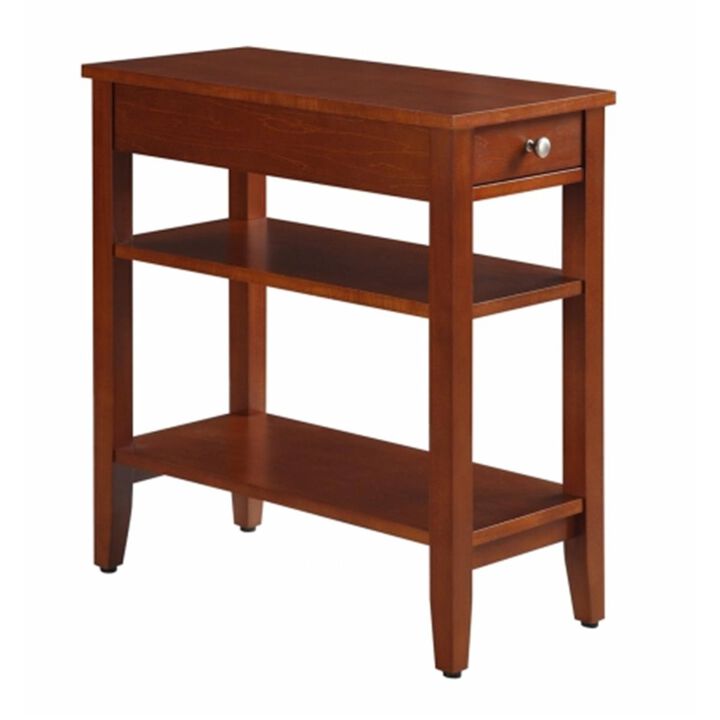 American Heritage Three Tier End Table with Drawer