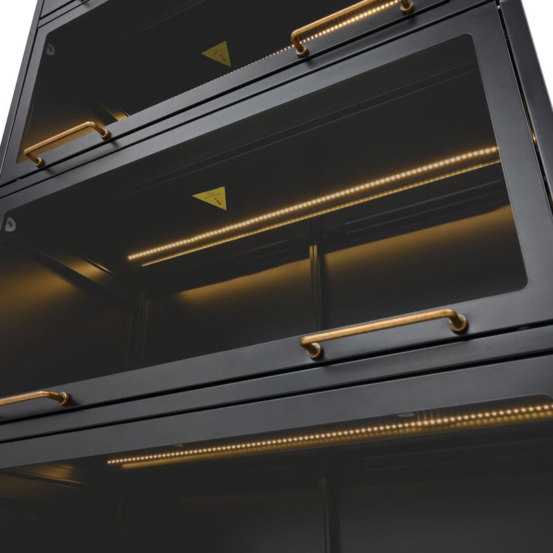 Wimnux Modern LED Lighted Metal Display Cabinet image number 4