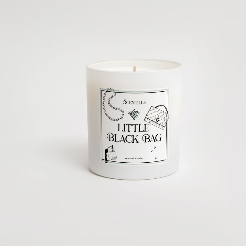 Little Black Bag Candle &ndash; Leather & Amber Scent | Soy Coconut Wax