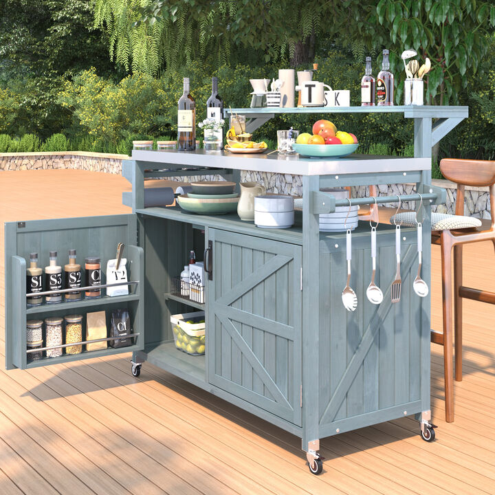 TATEUS Outdoor Bar Cart