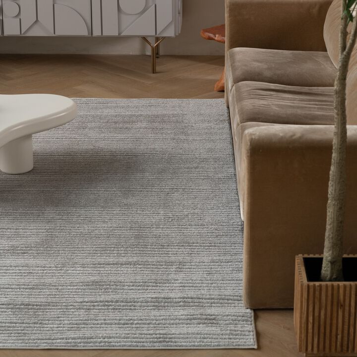 Rug Branch Solena Contemporary Striped Grey Beige Indoor Area Rug