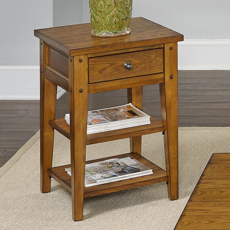 Lake House Rustic Plank-Top End Table image number 6