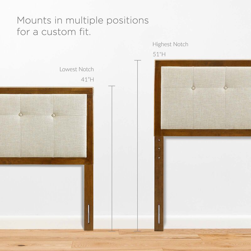 Modway - Draper Tufted Full Fabric and Wood Headboard image number 5