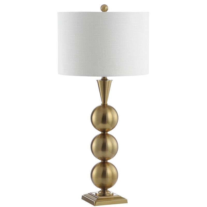 Mackenzie 33" Metal LED Table Lamp, Brass