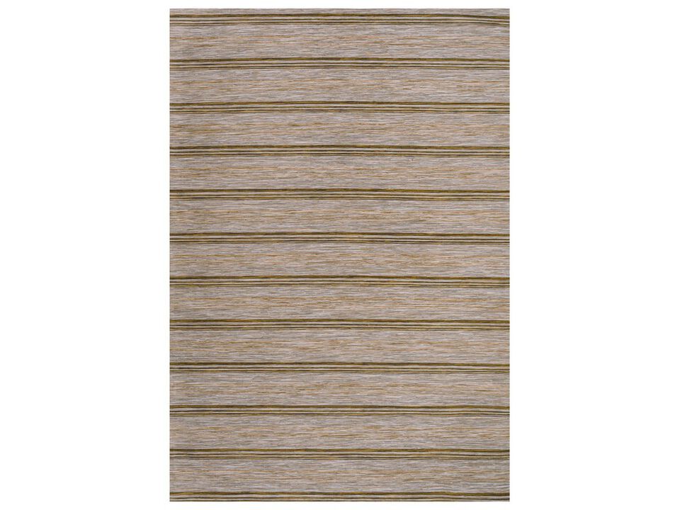 Bo Modern Farmhouse Wide Stripe Brown/Natural 4 ft. x 6 ft. Indoor/Outdoor Area Rug