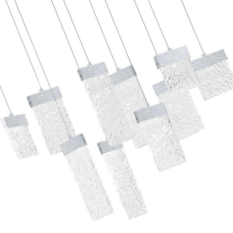 CWI Lighting Carolina LED Chandelier With Pewter Finish