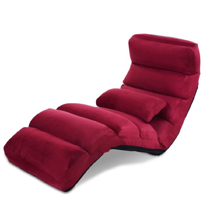 Folding Lazy Sofa Chair Stylish Sofa Couch Beds Lounge Chair with Pillow