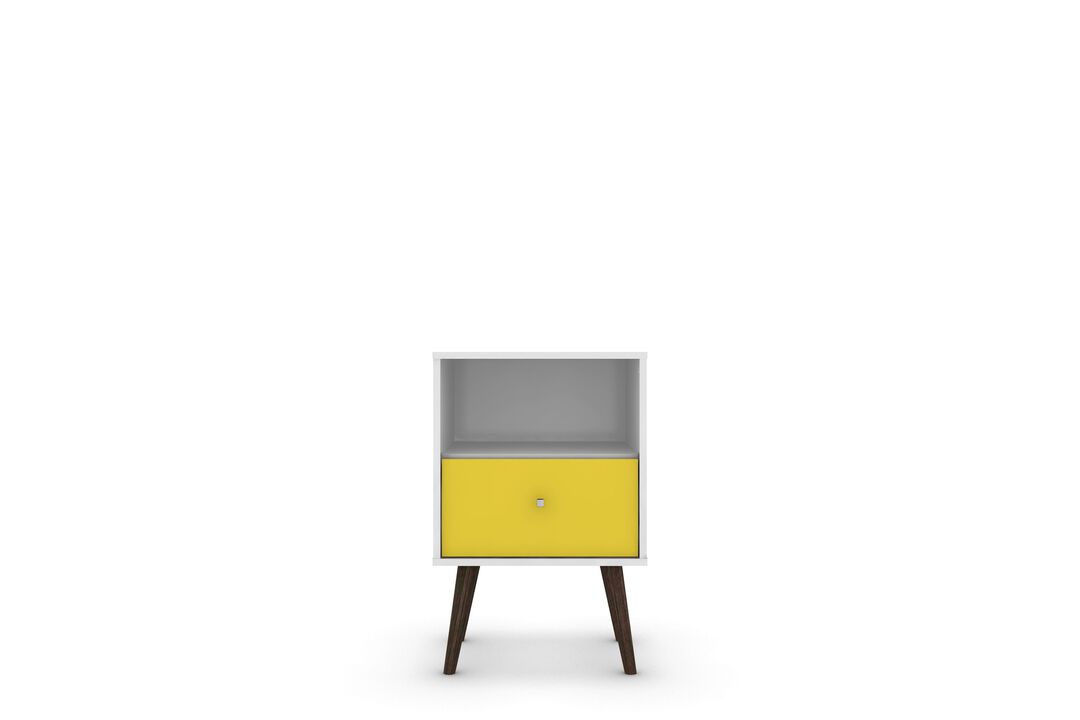 Liberty 1.0 Nightstand in White and Yellow