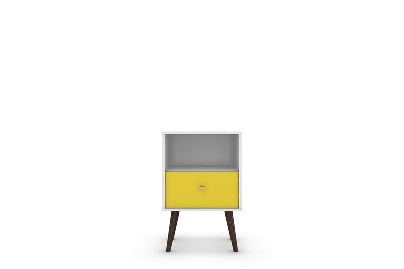 Liberty 1.0 Nightstand in White and Yellow