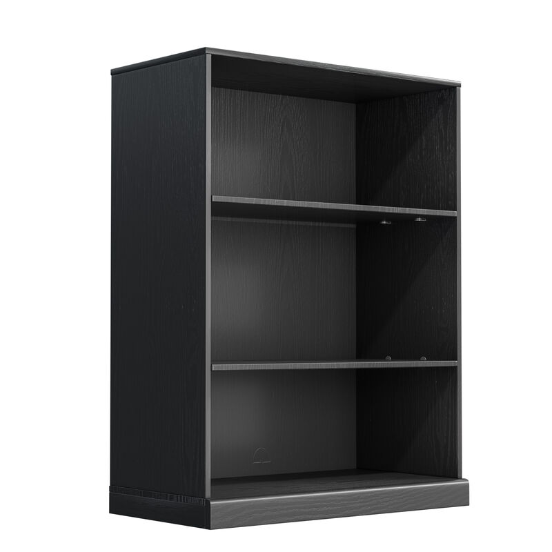 Wood Accent Sideboard Cabinet in Black, Storage Organizer with Adjustable Shelves