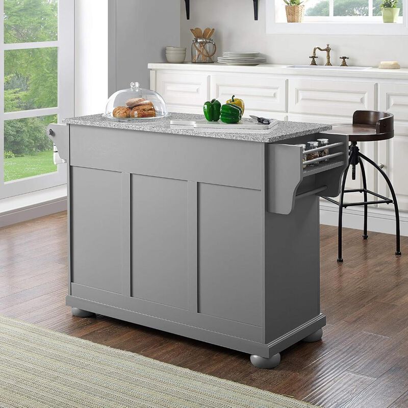Alexandria Granite Top Full Size Kitchen Island/Cart