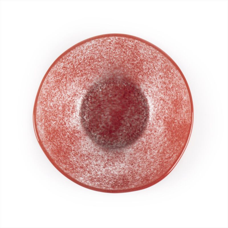 Glass Dinnerware dia.7.5" h:2.75" 20 oz. Round Red Glass Bowl