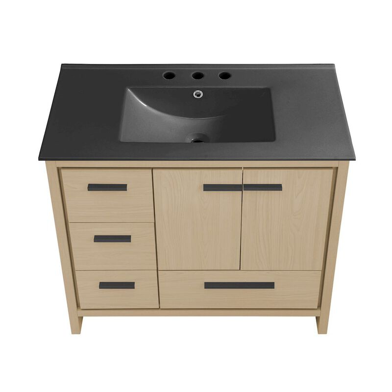 Virage 36 in. Bathroom Vanity with 3-Hole Ceramic Sink Top image number 2
