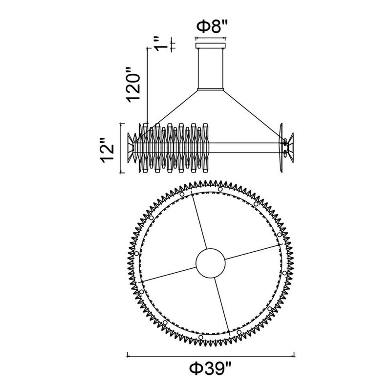 CWI Lighting Cityscape 24 Light Chandelier With Satin Gold Finish