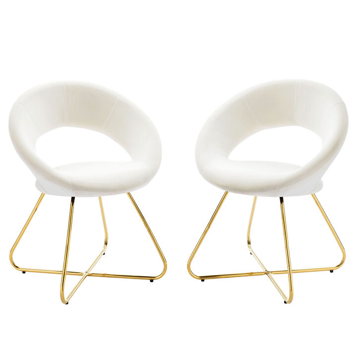 Nouvelle Performance Velvet Dining Chair Set of 2