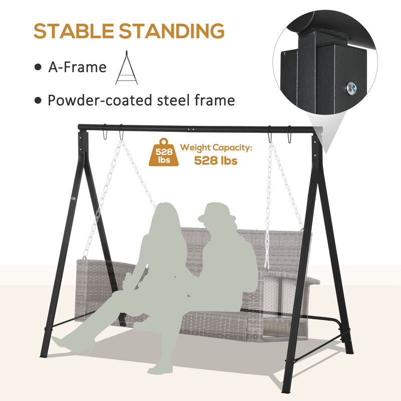 Hivvago Heavy Duty Metal Porch Swing Stand image number 5