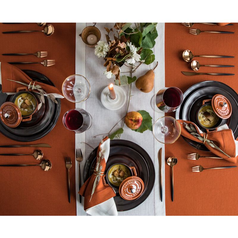 Solino Home 100% Pure Linen Tablecloth - Classic Hemstitch