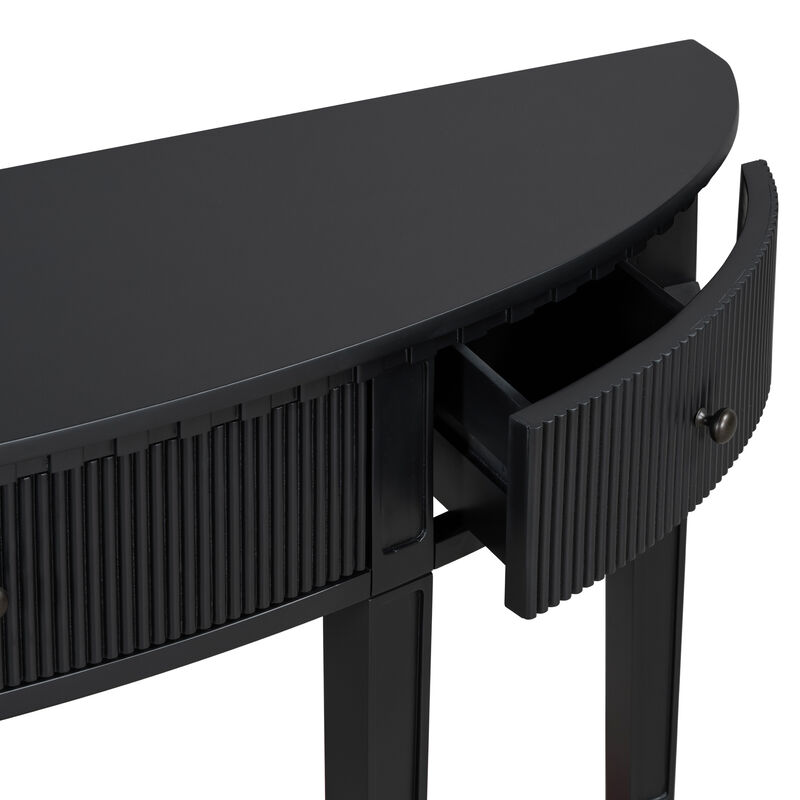 Merax Minimalist Pine Veneer Console Table