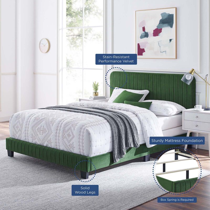 Modway - Celine Channel Tufted Performance Velvet Full Bed image number 7