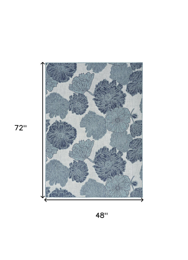 HomeRoots Floral Indoor Outdoor Area Rug image number 5
