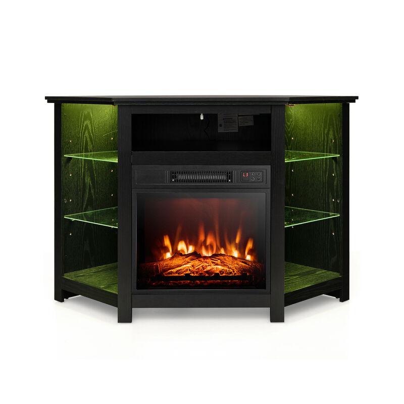 Modern TV Stand with LED Lights &ndash; Entertainment Center for Living Room Storage image number 0