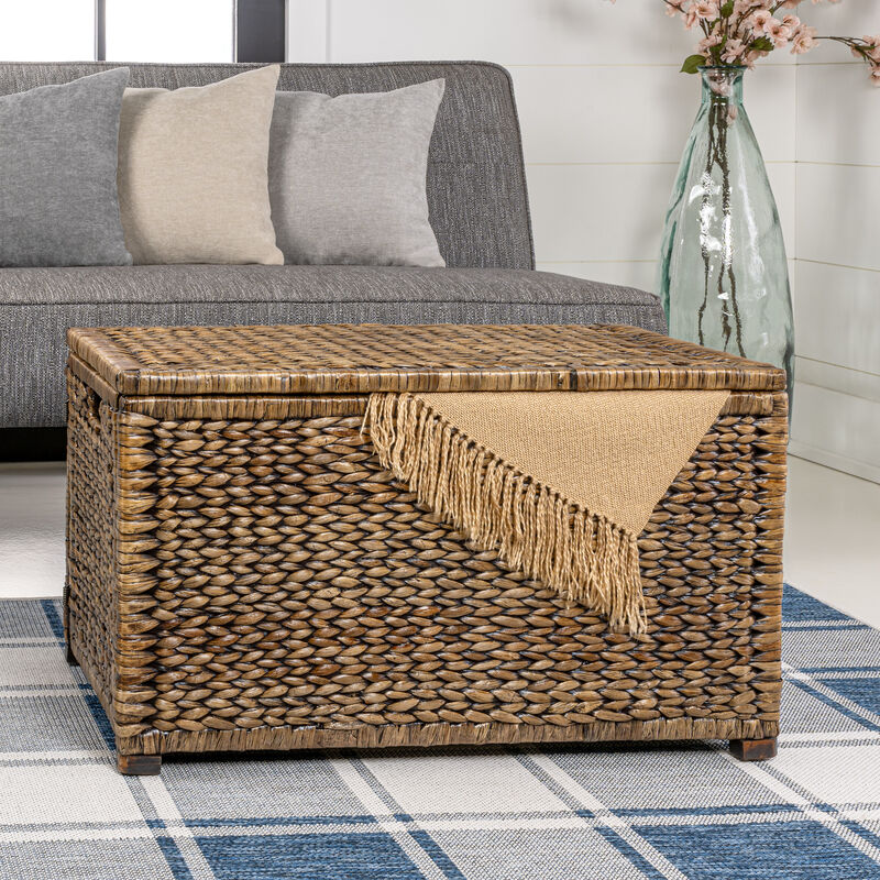 Anada Handwoven Wicker Weave Storage Trunk