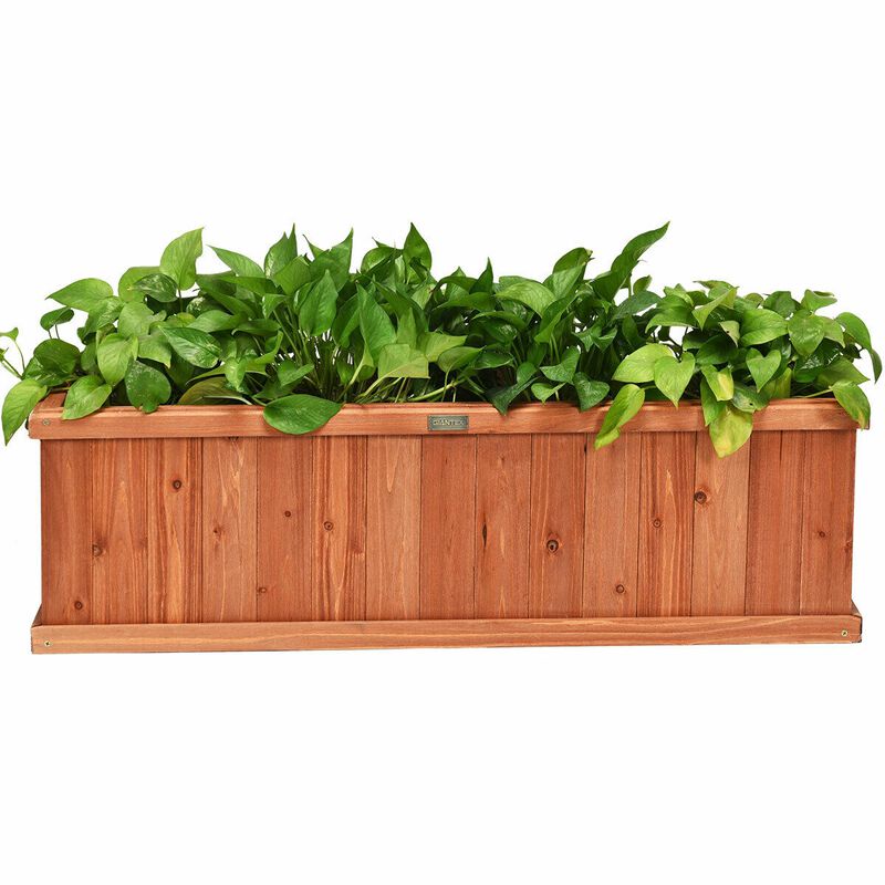 Wooden Decorative Planter Box for Garden Yard and Window image number 3