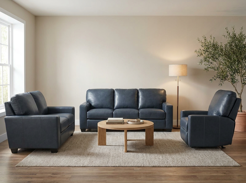 Bolsena Leather Loveseat image number 1