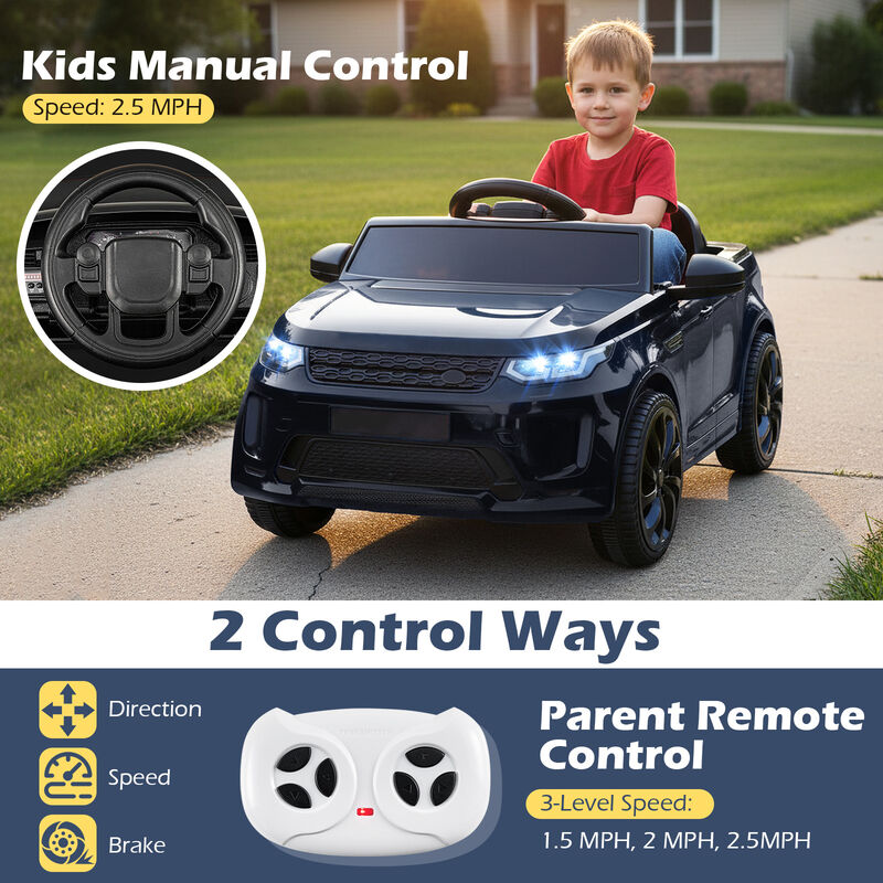 12V Kids Ride On Car with Remote Control, LED Lights, Music and Safety Belt image number 4