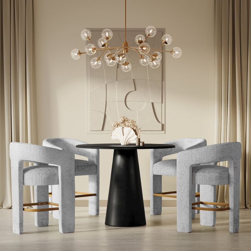 Jofran Luxury Mid-Century Modern Five Piece Counter Height Dining Set