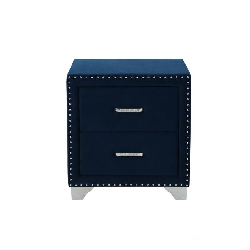 Coaster Co. of America Melody 2-drawer Upholstered Nightstand Pacific Blue