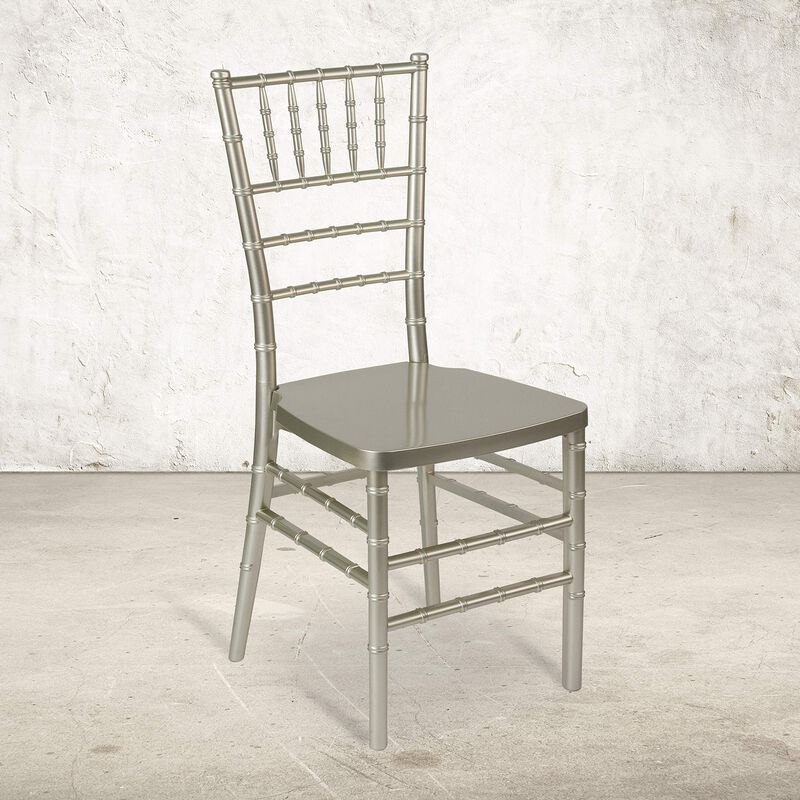 Flash Furniture HERCULES PREMIUM Series Champagne Resin Stacking Chiavari Chair