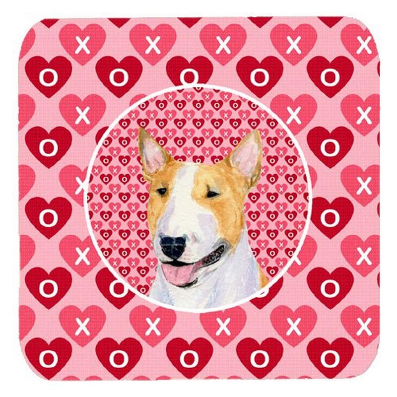 Caroline's Treasures SS4496FC Bull Terrier Foam Coasters (Set of 4), 3.5 H x 3.5 W, Multicolor image number 0