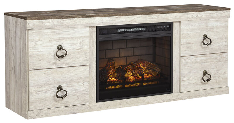 Willowton TV Stand w/Electric Fireplace image number 2
