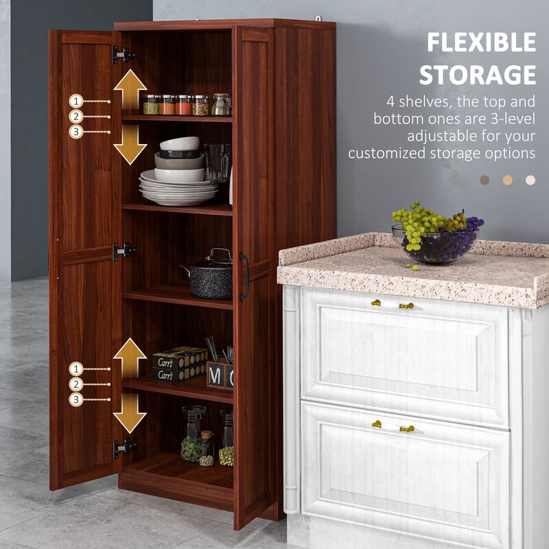 Hivvago Pantry Cabinet with 5-Tier and Adjustable Shelving image number 4