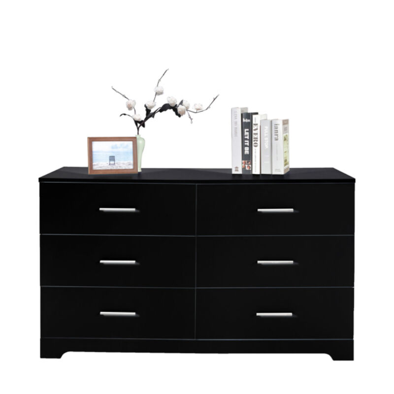 Wide 6-Drawer Dresser, Bedroom Storage Cabinet for Clothes & Essentials
