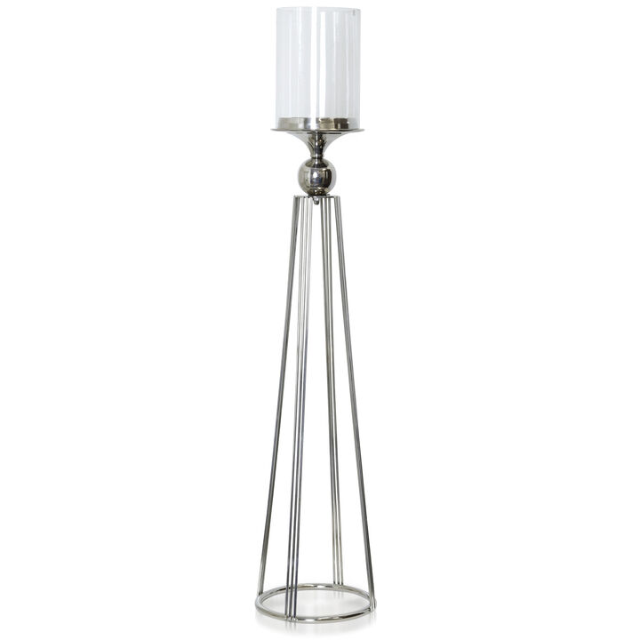 Tall Plated Candle Holder