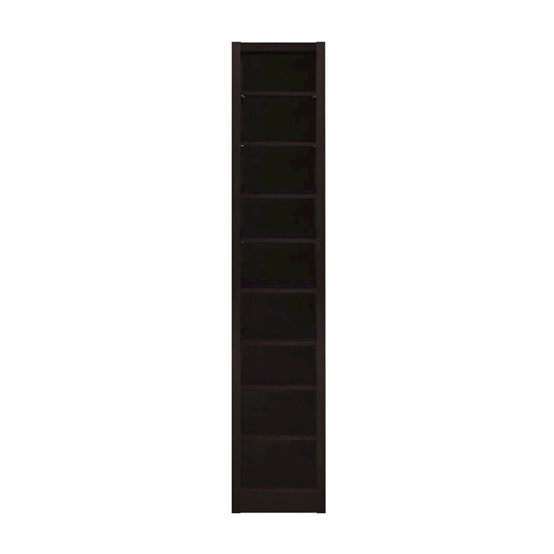 Simple Relax Rectangular Bookcase With 2 Fixed Shelves, Cappuccino image number 3