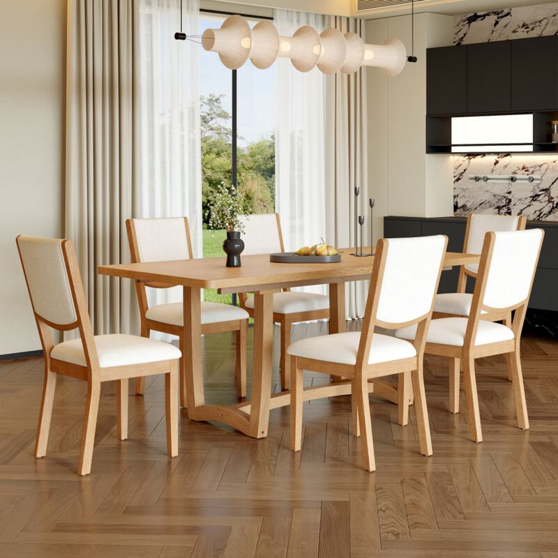 Toktes 7‑Piece Extendable Transitional Dining Set image number 2