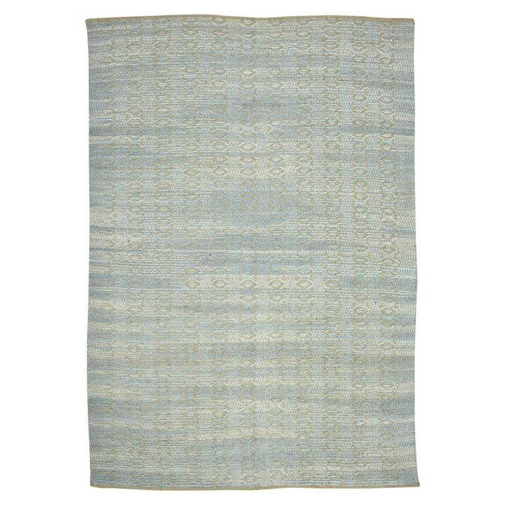 HomeRoots Jute Geometric Flatweave Handmade Area Rug