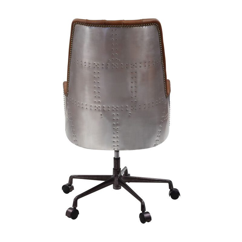 Salvol Office Chair, Sahara Leather & Aluminum