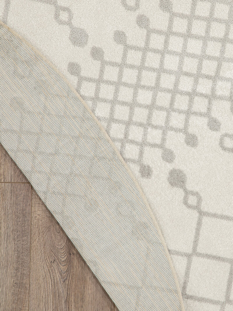 Astra Machine Washable ASW10 Ivory 7'10" Round Rug